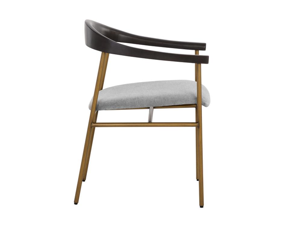 GIORGIO DINING ARMCHAIR - POLO CLUB STONE by Sunpan