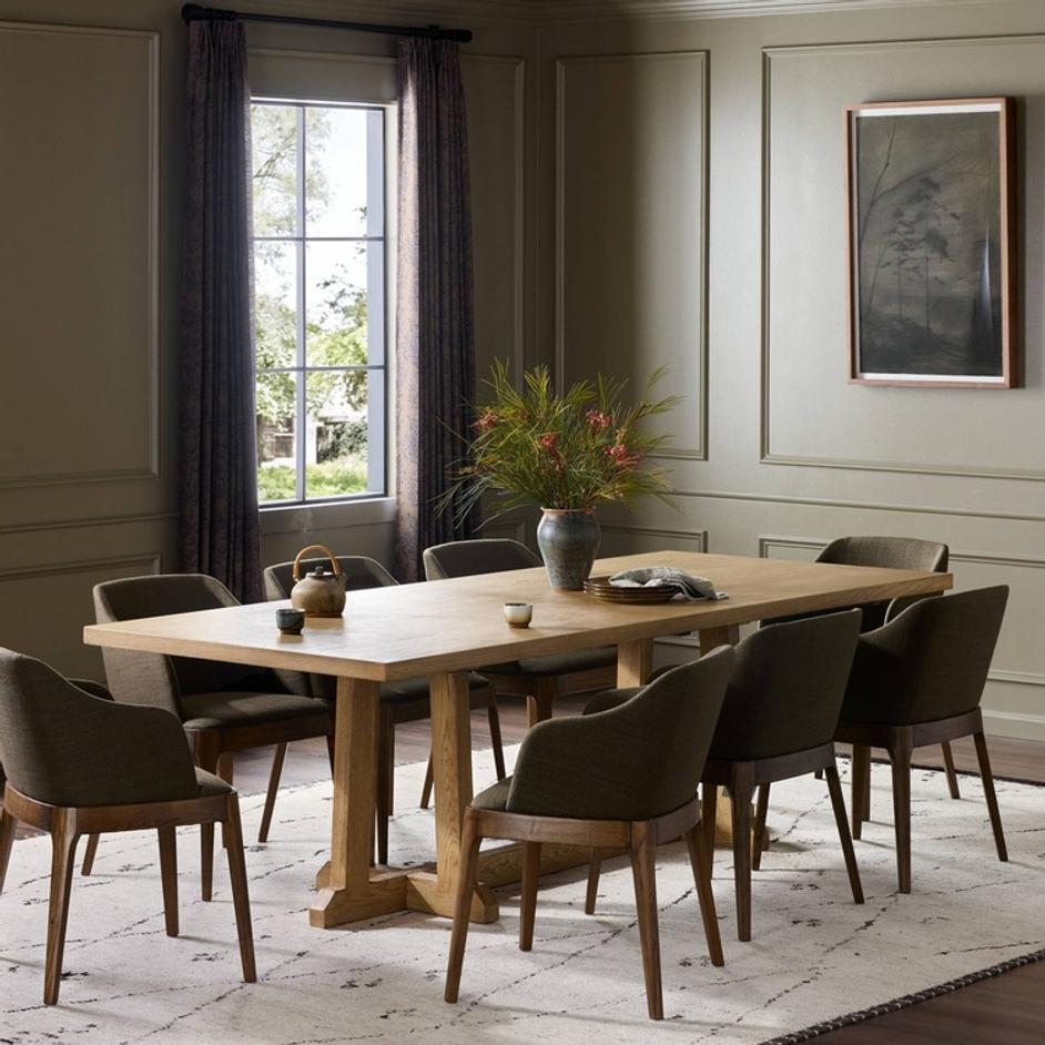 Indie Dining Table In Light Weathered Oak And Light Weathered Oak Veneer by Four Hands