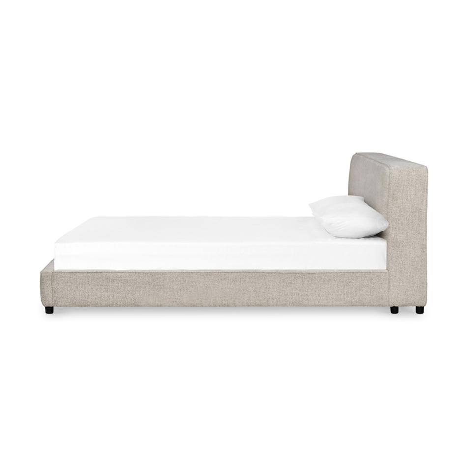 Aidan Bed In Plushtone Linen In King by FOUR HANDS