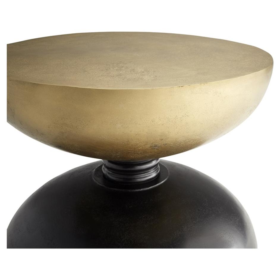 Perpetual Table in Noir and Gold by Cyan Design