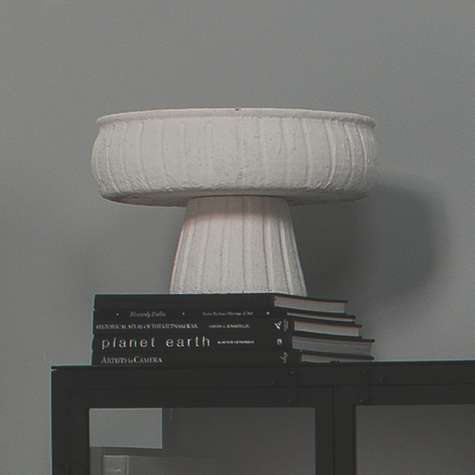 Aegean Ceramic Pedestal Decorative Bowl, Large by Jamie Young