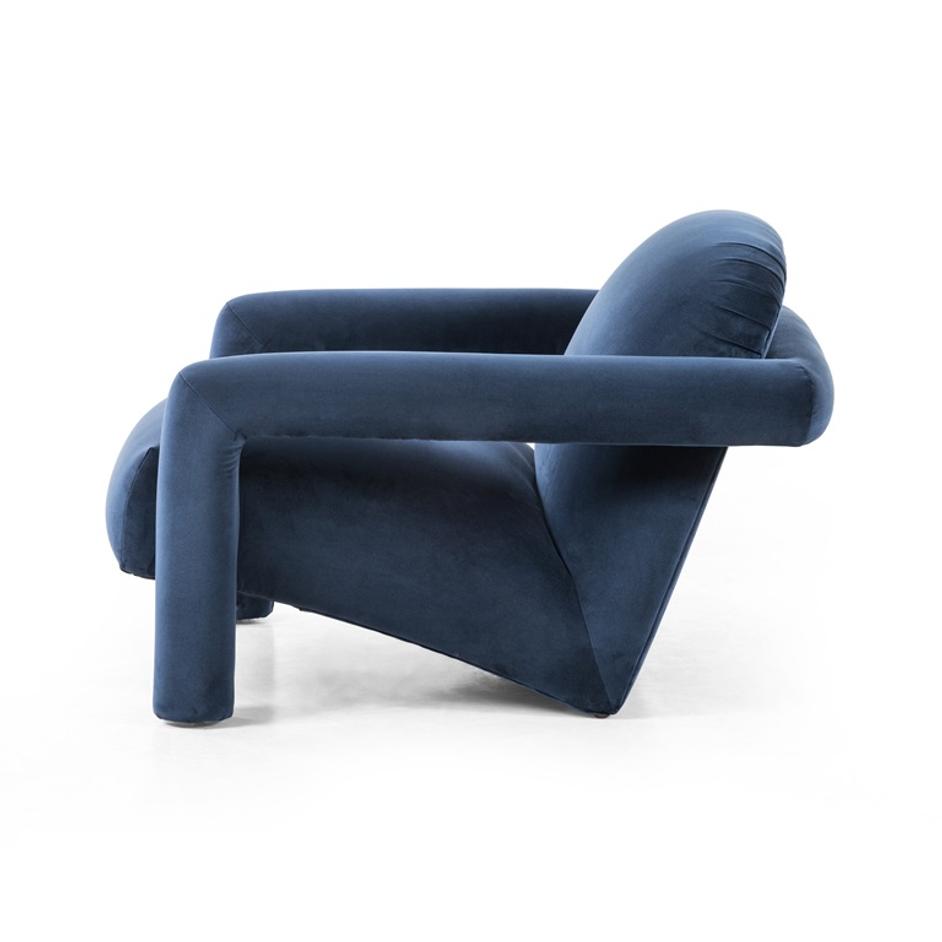 Jordy Chair In Sapphire Navy by FOUR HANDS