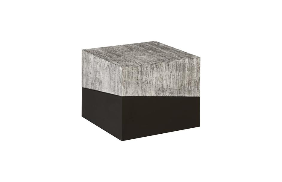 Geometry Side Table, Gray Stone by PHILLIPS COLLECTION