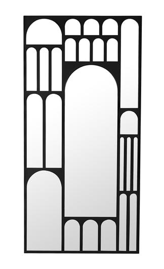 Industrial Steel Matte Black Doorway Mirror by Noir Furniture