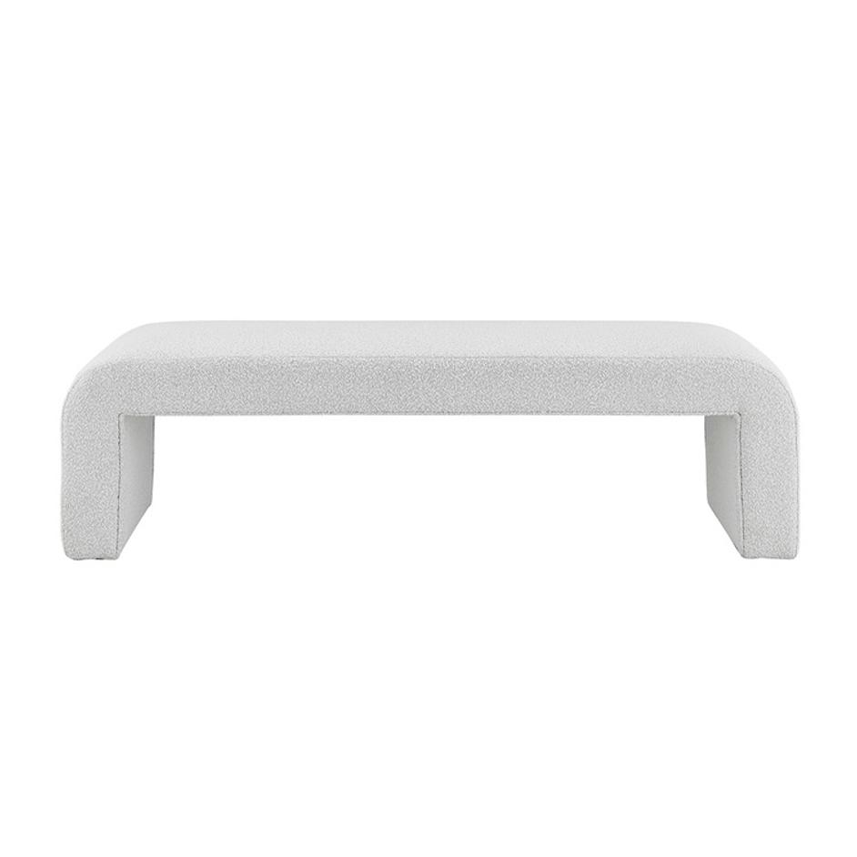 Vioreen Fabric Bench, Boucle Beige by New Pacific Direct