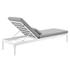 Myler Cushion Outdoor Patio Chaise Lounge Chair In White Gray by Modway Furniture