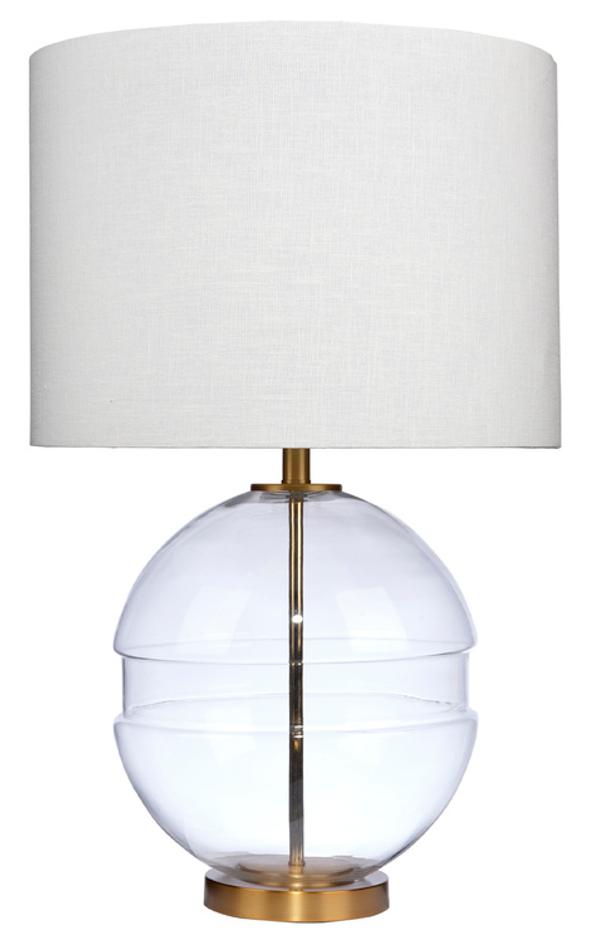 Satellite Glass Table Lamp, Antique Brass by Jamie Young