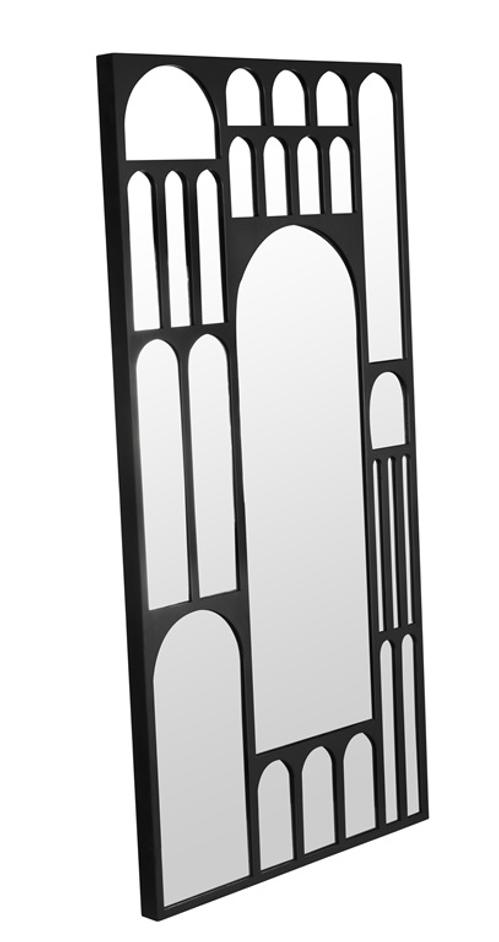 Industrial Steel Matte Black Doorway Mirror by Noir Furniture