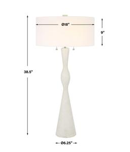Sharma Ivory Stone Table Lamp by Uttermost