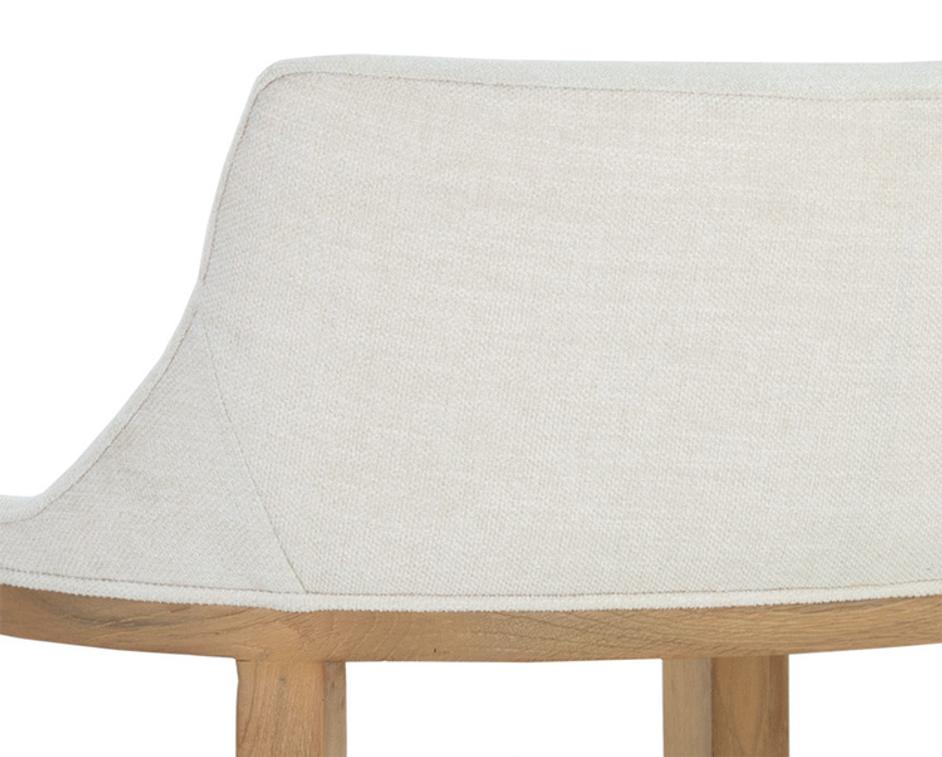 BRYLEA DINING ARMCHAIR - NATURAL - HEATHER IVORY TWEED by Sunpan