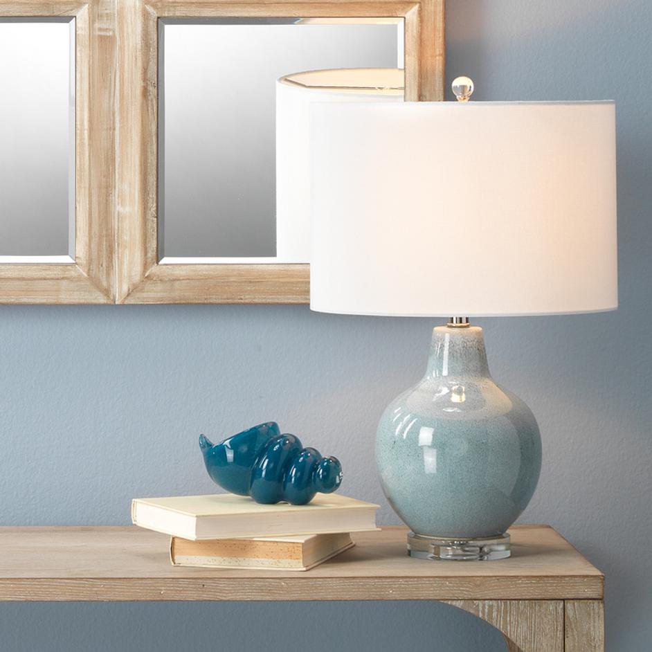 Aubrey Ceramic Table Lamp, Blue by Jamie Young
