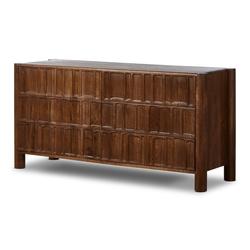 Ezri 6 Drawer Dresser - Carved Cocoa Oak by Four Hands