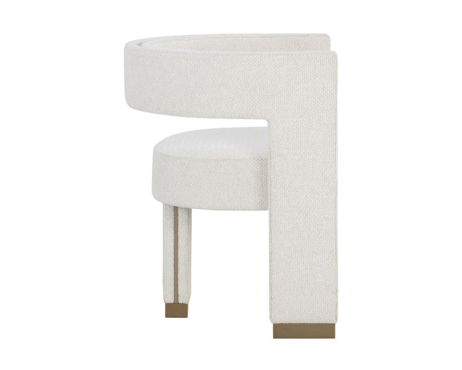ADAMINA DINING ARMCHAIR - RHEA LIGHT BARLEY by Sunpan