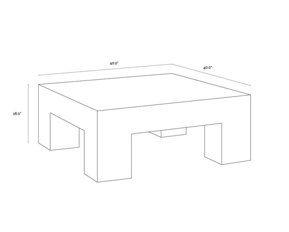 RENLEY COFFEE TABLE - BLACK by Sunpan
