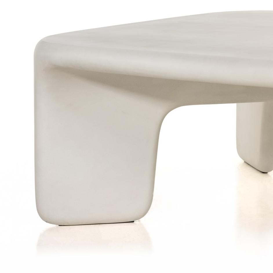 Dante Coffee Table In White Concrete by FOUR HANDS