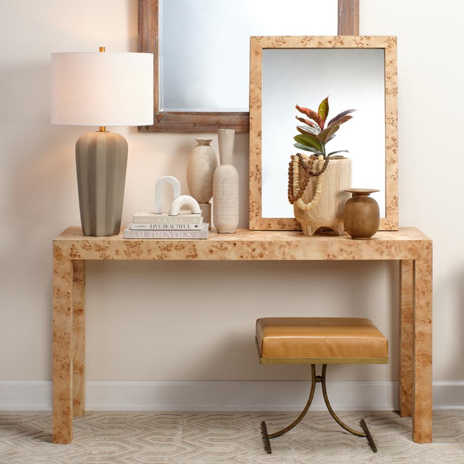 Archer Burl Wood Console, Natural by Jamie Young
