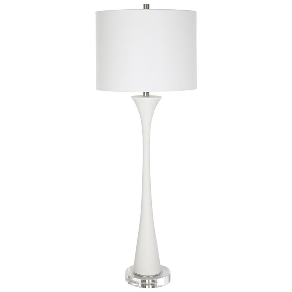Fountain White Marble Buffet Lamp by Uttermost