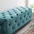 Carole 60" Tufted Button Entryway Performance Velvet Bench In Sea Blue by Modway Furniture