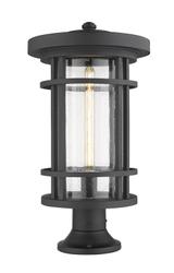 Jordan 1 Light Outdoor Pier Mounted Fixture in Black Finish by Z-Lite