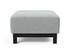 DELUXE EXCESS OTTOMAN in MELANGE LIGHT GREY FABRIC WITH Dark Wood LEGS 538 by INNOVATION USA