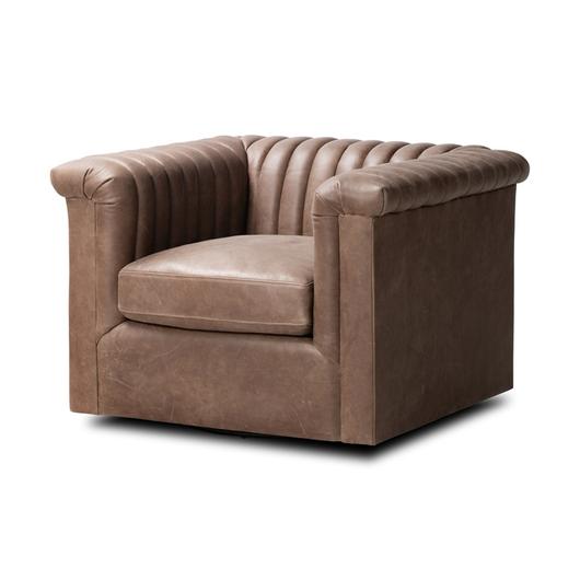 Watson Swivel Chair in Palermo Cigar by FOUR HANDS
