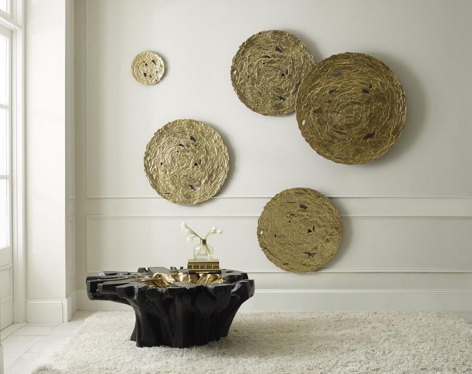 Molten Disc Wall Art, Gold Leaf, MD by PHILLIPS COLLECTION