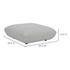 Zeppelin Ottoman Salt Stone White by Moes Home