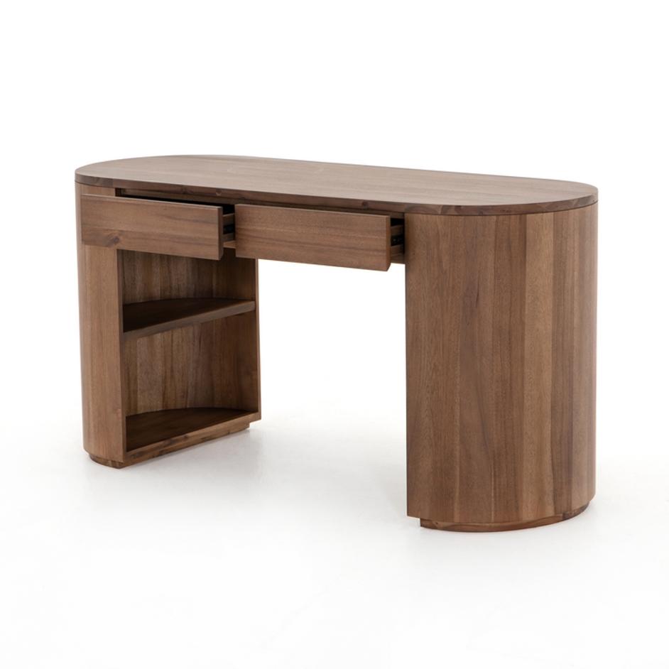Pilar Desk in Caramel Brown Veneer by FOUR HANDS