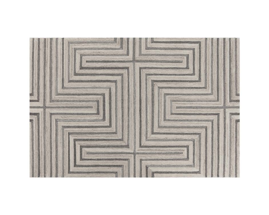 OSLOW HAND-TUFTED RUG - BEIGE / GREY - 6' X 9' by Sunpan