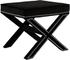 Alan Ottoman/Bench In Black Velvet by Meridian Furniture