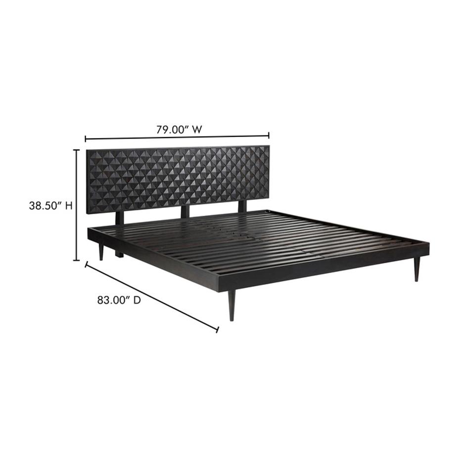 Pablo King Bed Black by Moes Home