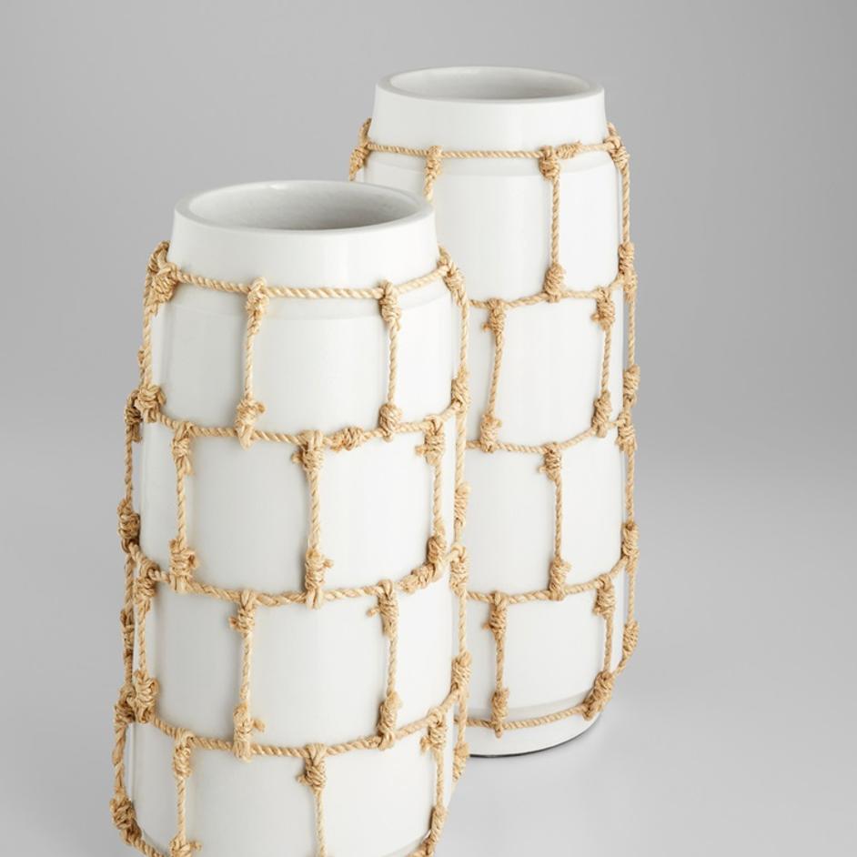 Antrea Vase | White-Small by Cyan Design