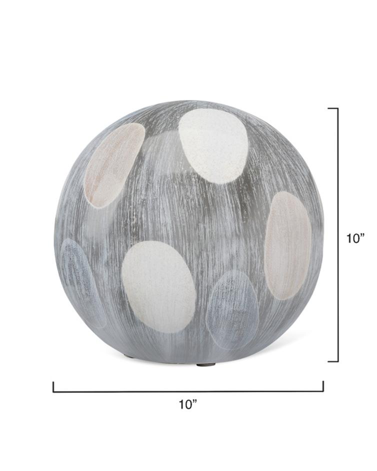 Painted Ceramic Decorative Sphere, Large by Jamie Young