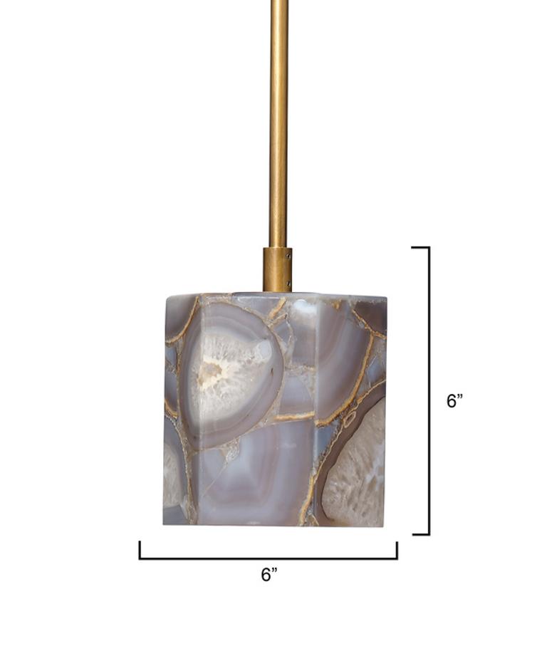 Hex Agate 1-Light Pendant  by Jamie Young