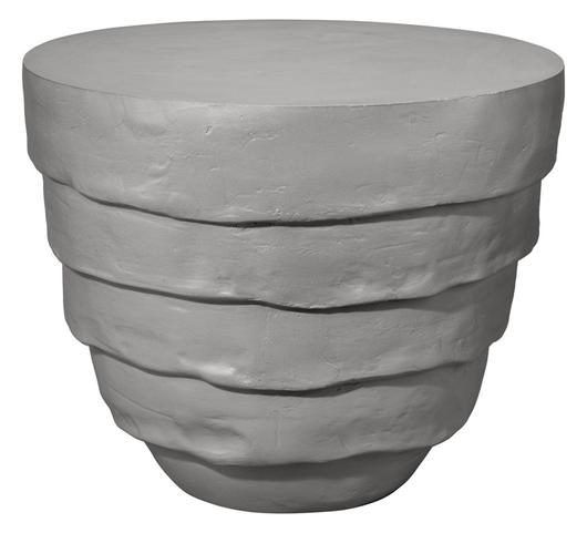 Concentric Fiber Glass Indoor/Outdoor Side Table, Cement Rustic by Jamie Young
