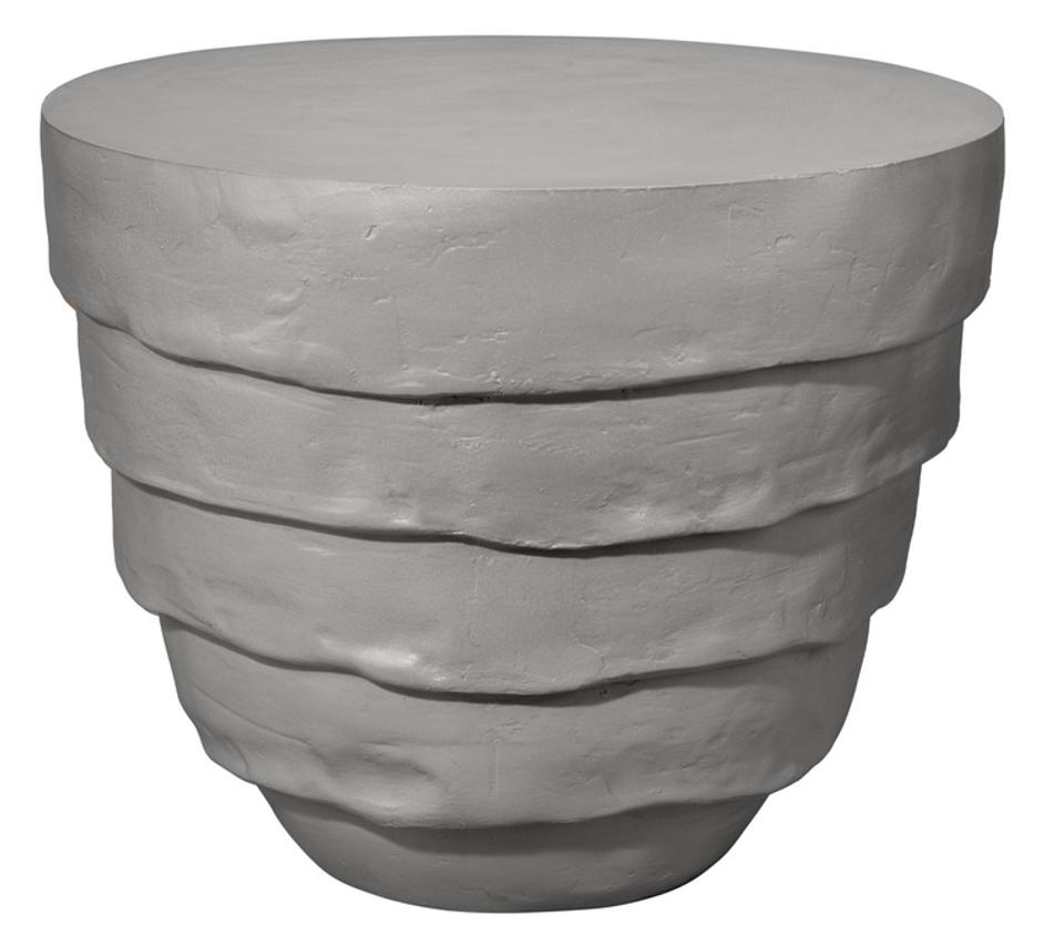 Concentric Fiber Glass Indoor/Outdoor Side Table, Cement Rustic by Jamie Young