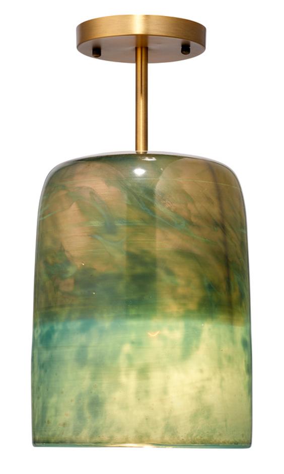 Vapor Glass Semi-Flush Mount, Aqua by Jamie Young