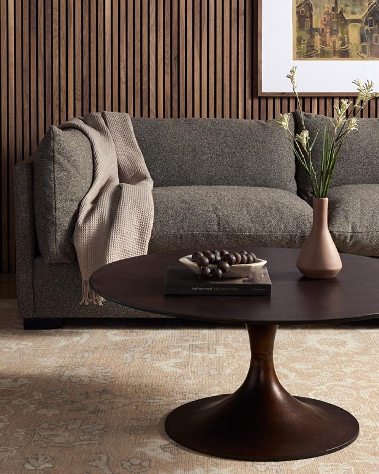 Simone Round Coffee Table - Antique Rust by Four Hands