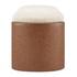 Alyssa Boucle/Faux Leather Storage Bench, Palladian Beige/Vintage Cider by New Pacific Direct