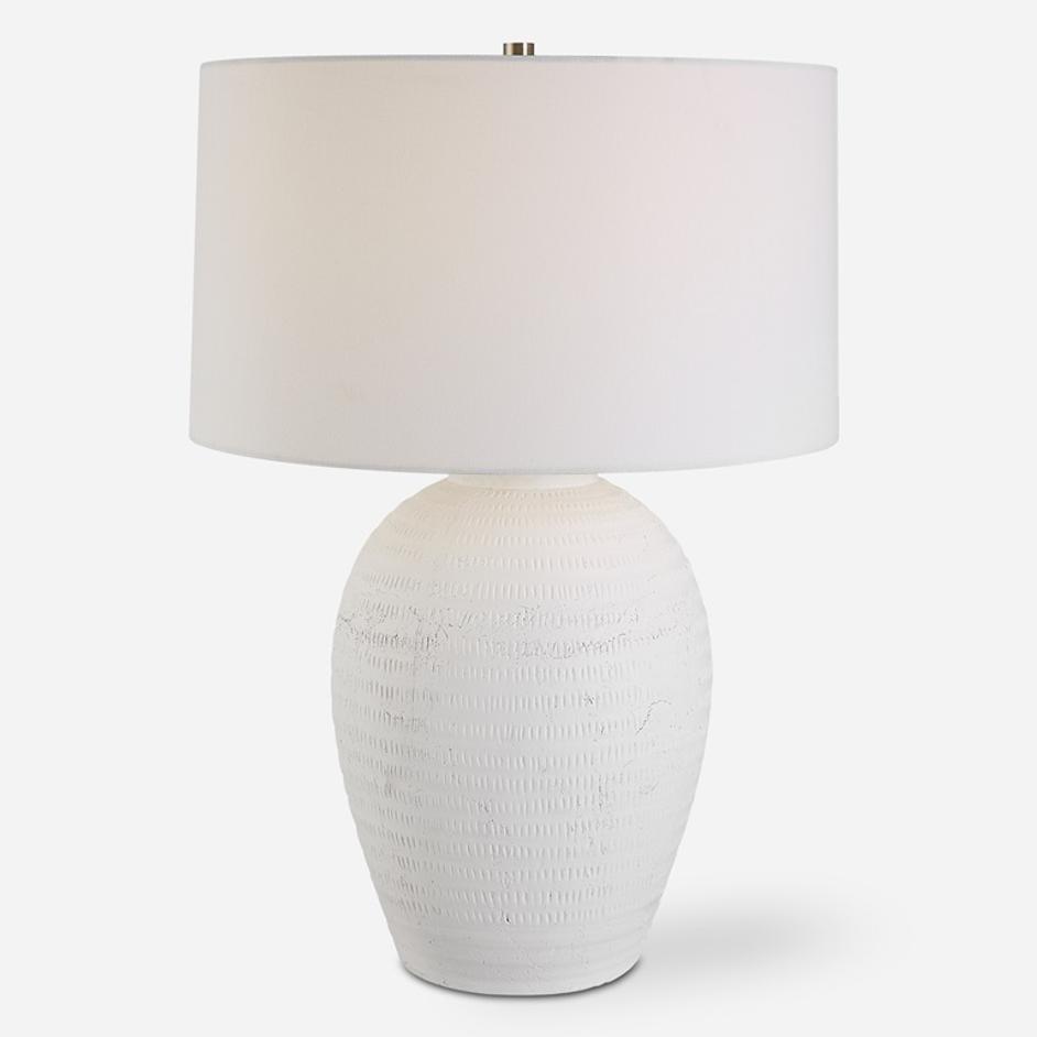 Reyna Chalk White Table Lamp by Uttermost