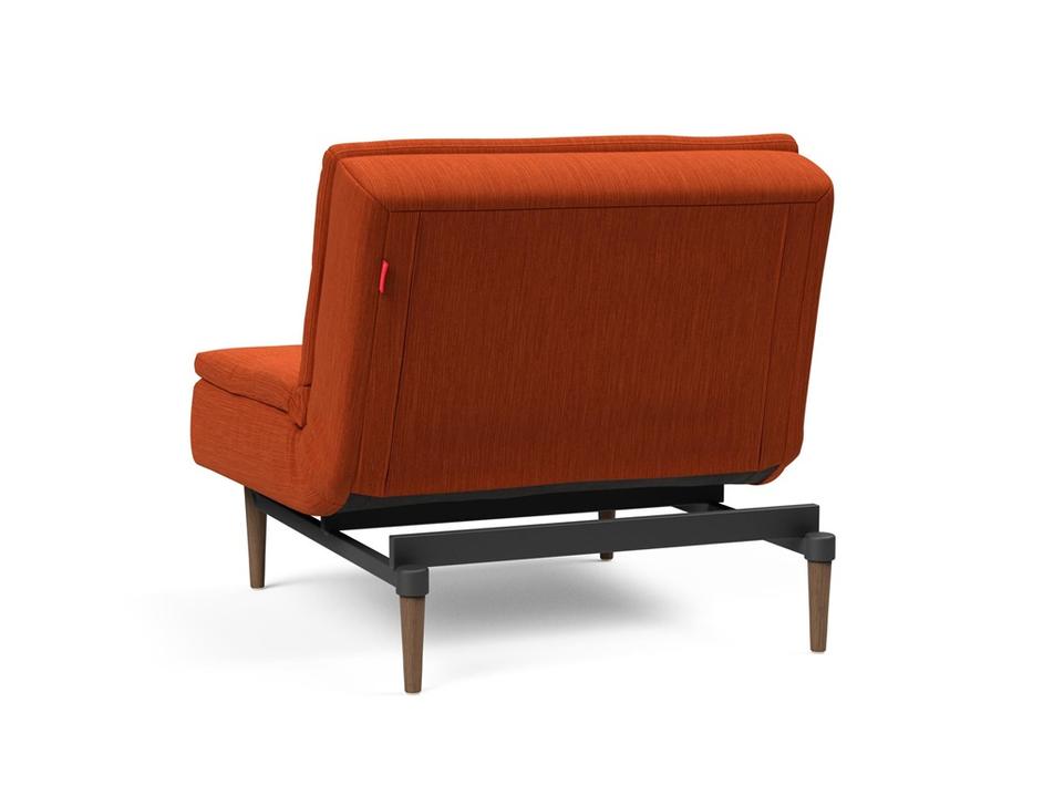 DUBLEXO CHAIR in ELEGANCE PAPRIKA FABRIC WITH Dark Wood LEGS 506 by INNOVATION USA