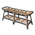 Damara Rattan Bench w/ Shelf In Black  by New Pacific Direct