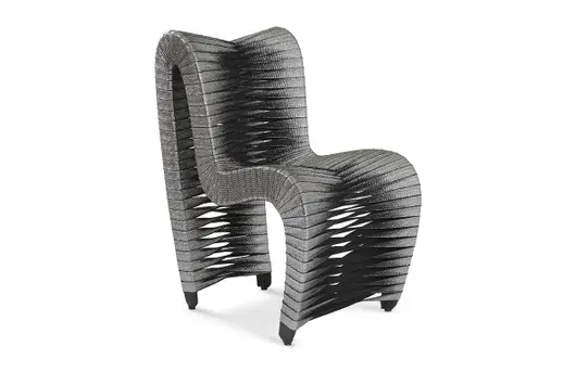 Seat Belt Dining Chair, Silver, Metallic by PHILLIPS COLLECTION