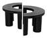 Pluto Mahogany Coffee Table in Hand-Rubbed Black by Noir Furniture