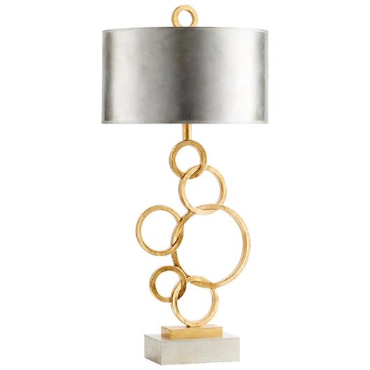 Cercles Table Lamp in Silver and Gold by Cyan Design