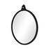 Hyde Round Mirror In Black Aluminum by FOUR HANDS