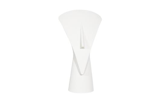 Cycladic Head, Sculpture, Triangle, White Stone by Phillips Collection