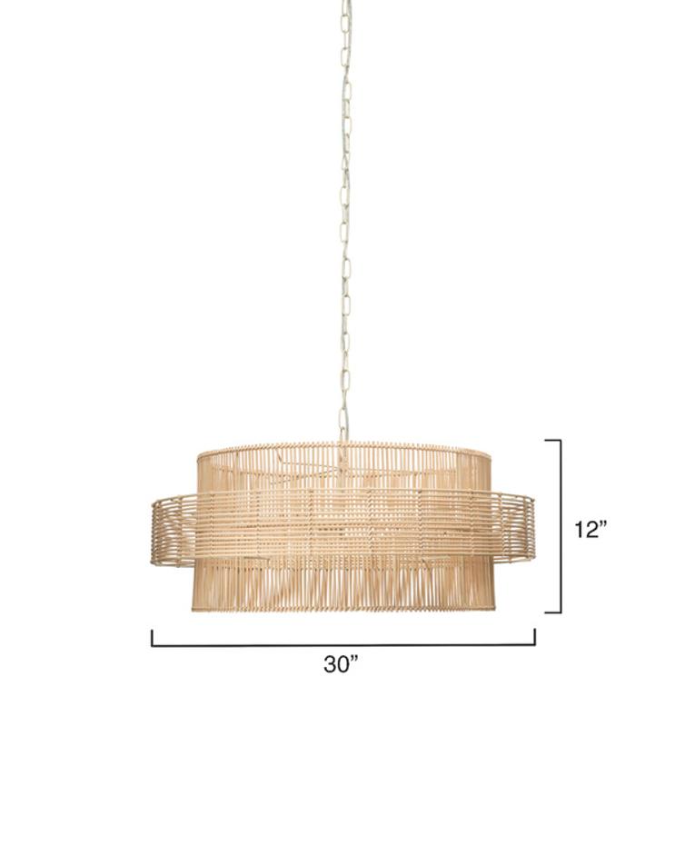Concentric Rattan 2-Light Pendant by Jamie Young