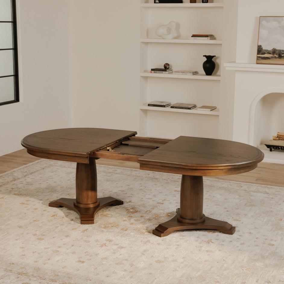 Jamie Extension Dining Table Vintage Brown by Moes Home