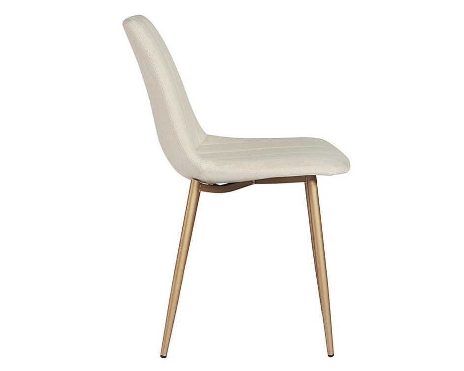 Drew Dining Chair - Champagne Gold - Antonio Linen by Sunpan
